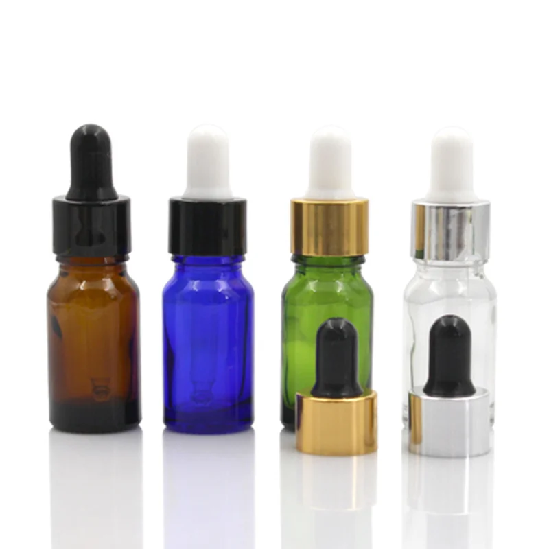 30/50PCS 10ml Glass essential oil Bottles Mini Refillable Bottles Sample Cosmetic Dropper Makeup Essential Oil Packing Bottles