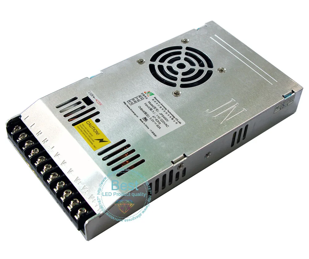 UL Certification 400W 5V LED Switching Power Supply with Dial Switch,full color LED display screen driving power supply