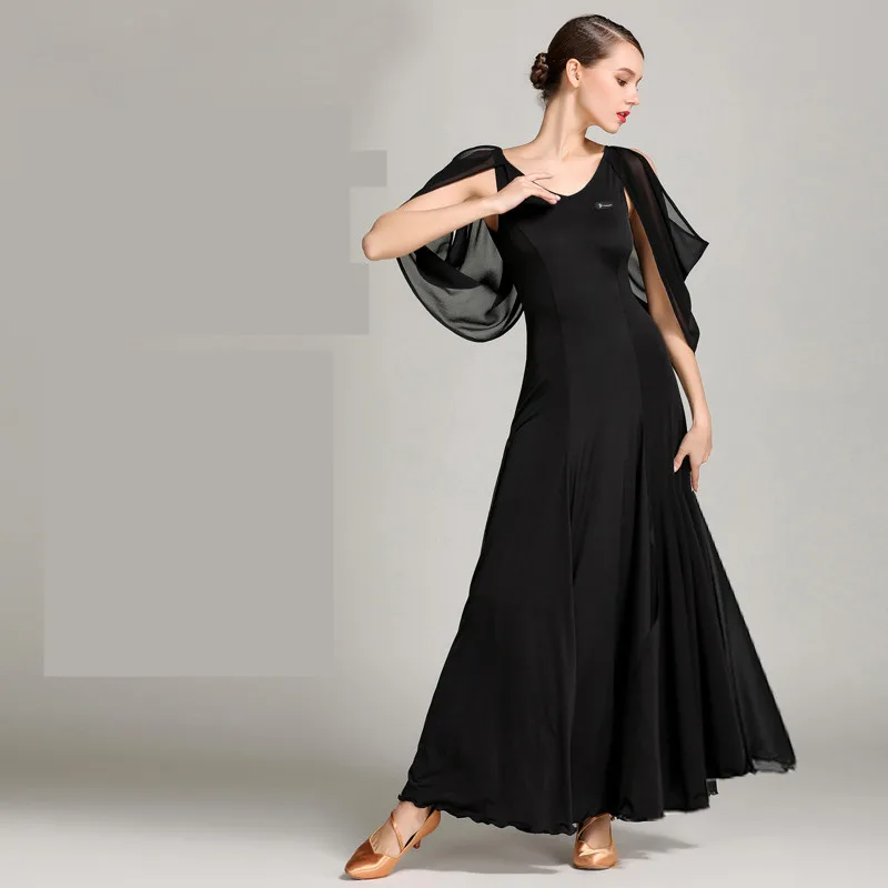 New style red Fashion lady ballroom Dance Dress black Performance Competition Dresses Woman Waltz Tango Dance Skirt