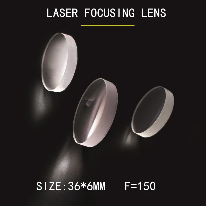 Weimeng 36*6mm F=150 laser focus lens /optical mirror H-K9L material 1064nm AR Plano-convex shape For Engraving Machine Parts