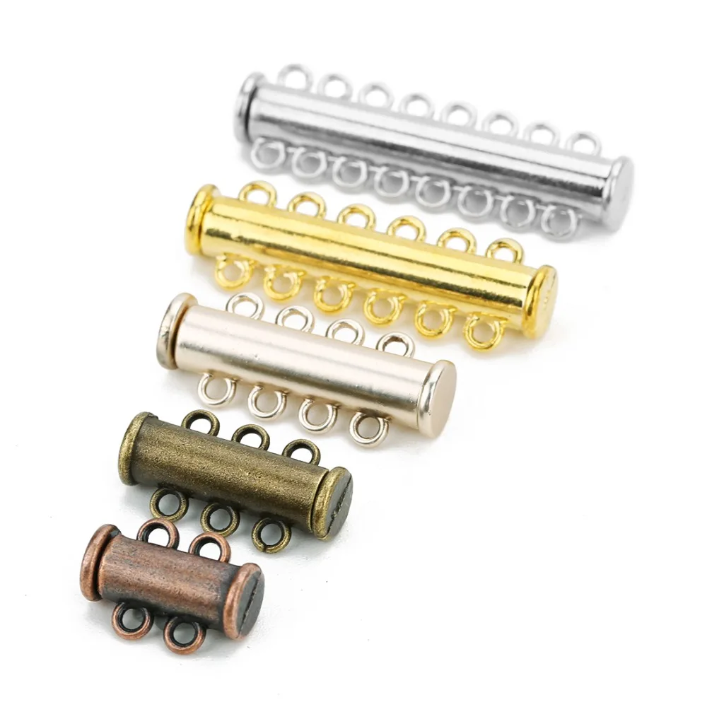 DC Hot Sale 5pcs/lot Copper Strong Magnetic Clasps For Necklaces Bracelets End Clasps Connector Diy Jewelry Making Supplies