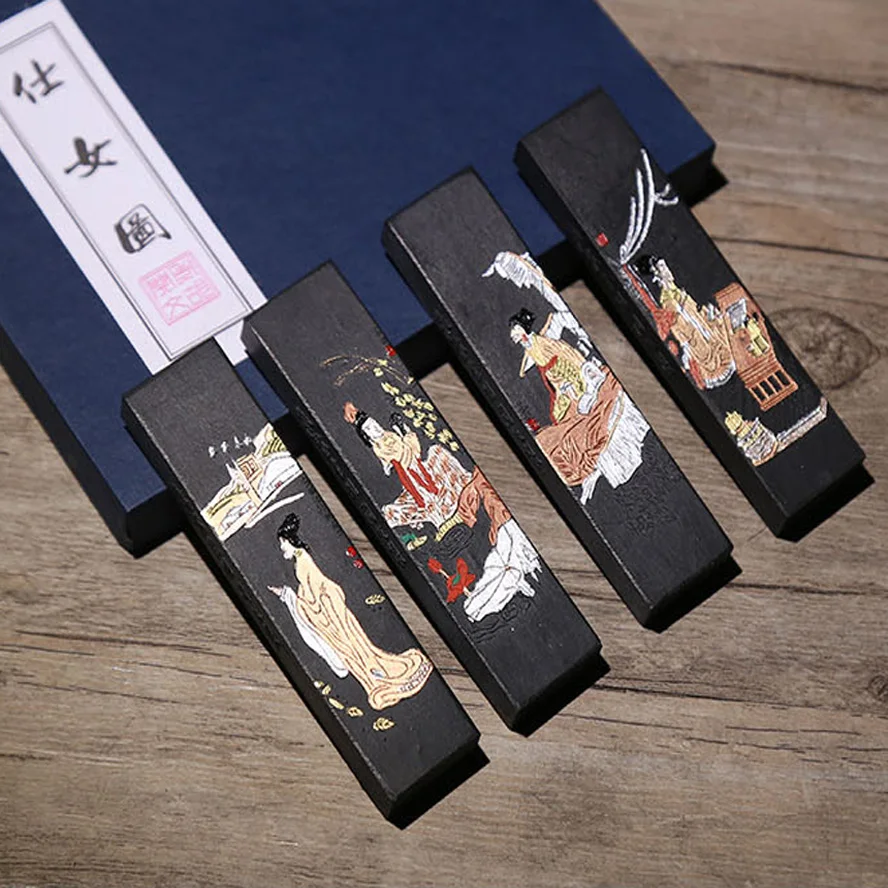 4pcs/set Chinese Ink Stick for Painting Calligraphy portrait of ladies Art Supply Four treasures of Study Writing material