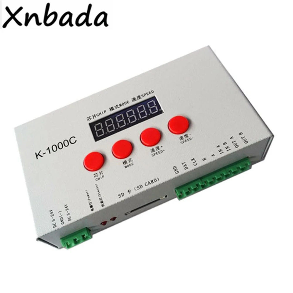 K-1000C(T-1000S Updated) LED 2048 Pixels Program Controller For WS2812B WS2811 APA102 SK6812 Led Strip Light Tape DC5-24V