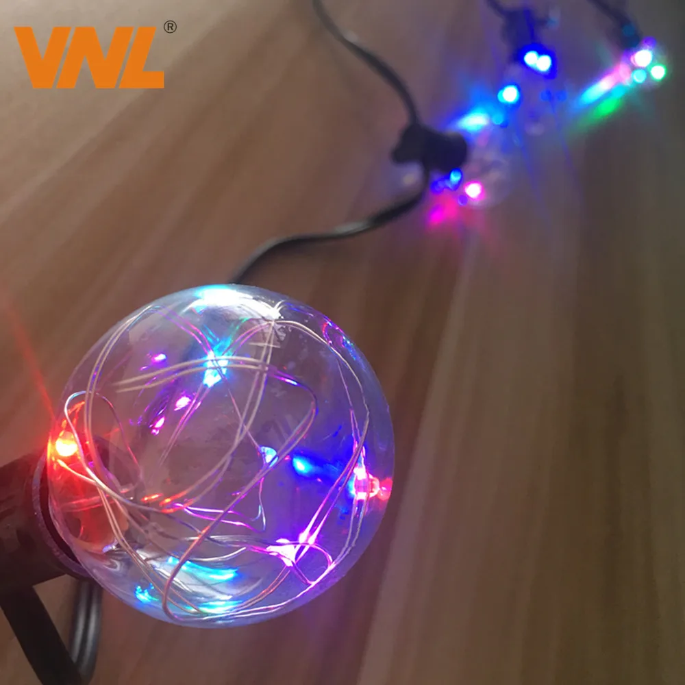 VNL New 10M 30 G40 Christmas Led RGB Copper String Light Colorful Garland Fairy Lights For Xmas Wedding Party Outdoor Decorative