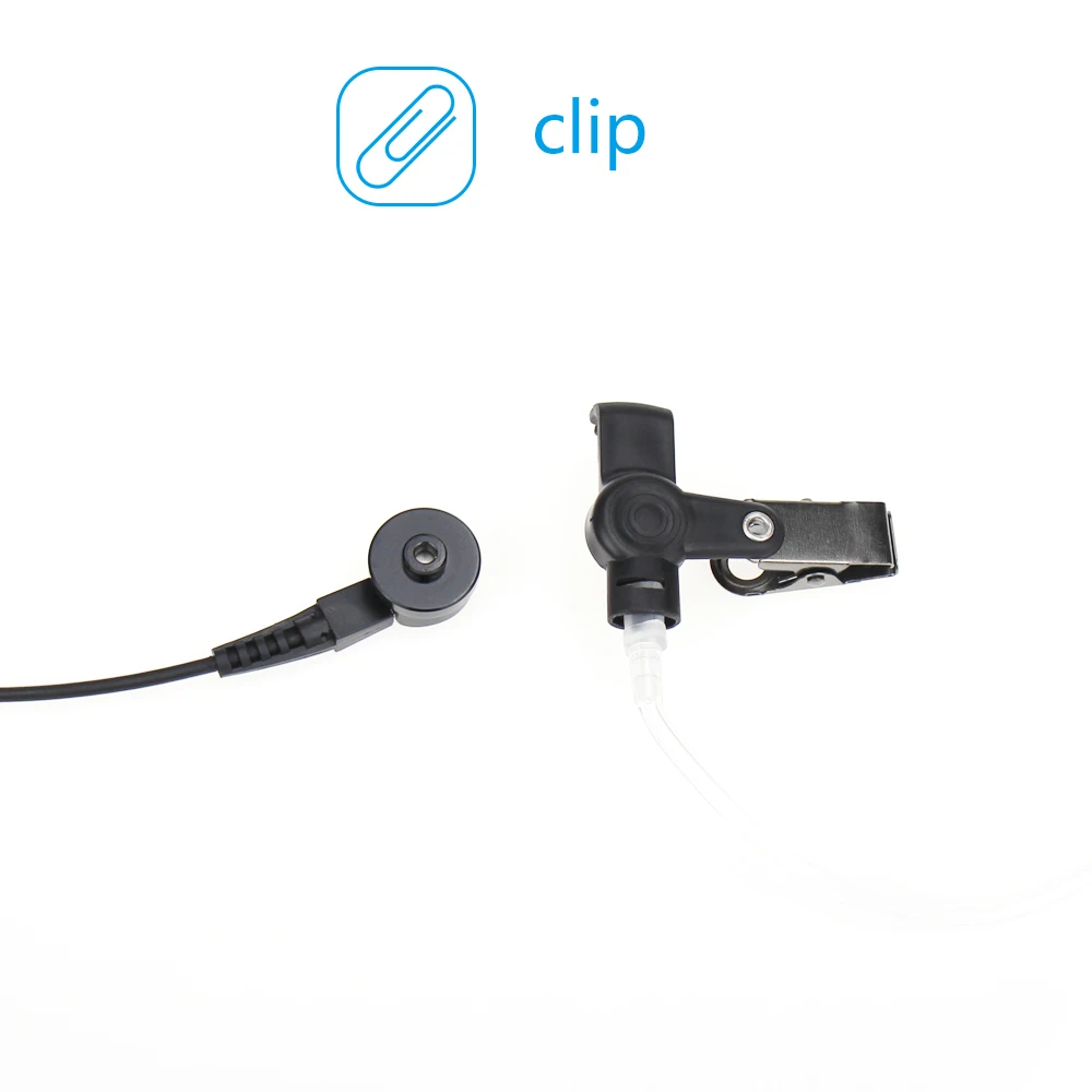 2 Pin Headset Acoustic Air Tube Earpiece Earphone PTT Mic for Midland Two Way Radio GXT550/650 GXT1000 GXT1000VP4 GXT1050VP4