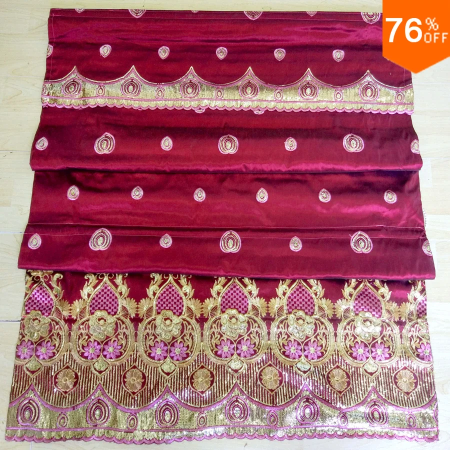 Wide 90 cm * 200 CM H Super Roman Shades Embroidery bead on it lxury design Wine Color between Jujube red Whole set Roman Blinds