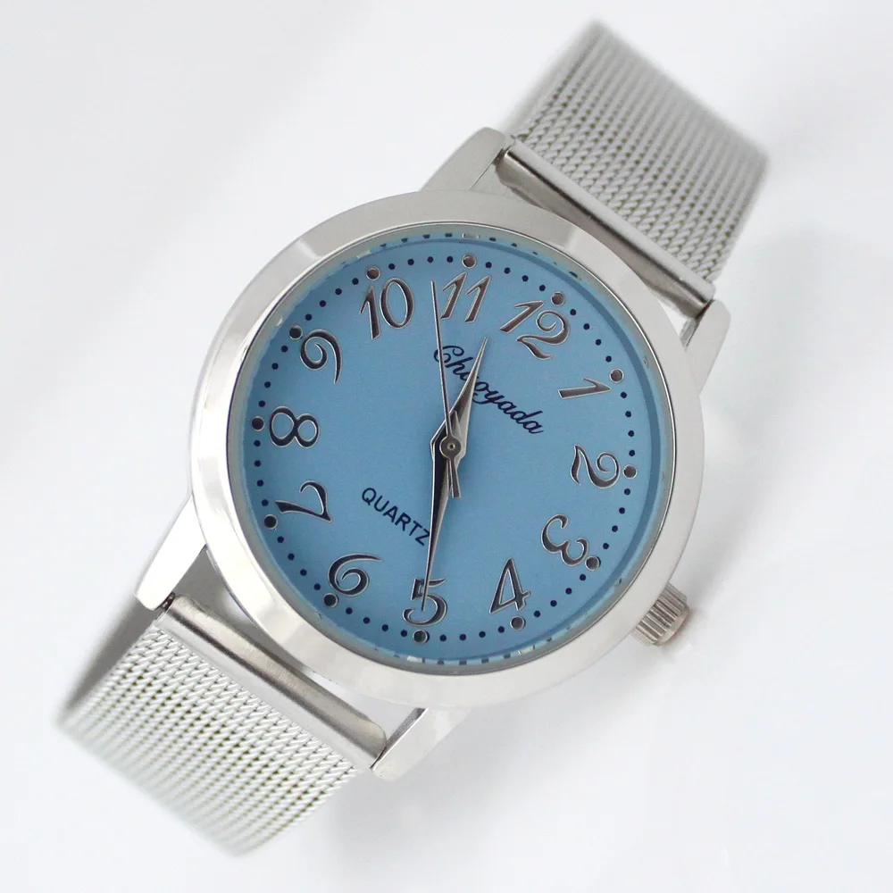 Женские кварцевые часы, браслет из нержавеющей стали с кристаллами