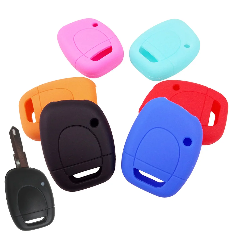 Silicone Car Key Cover Remote Shell Case Fob Fit For Renault Twingo Clio Kangoo Master Vauxhall Movano Holder Protector