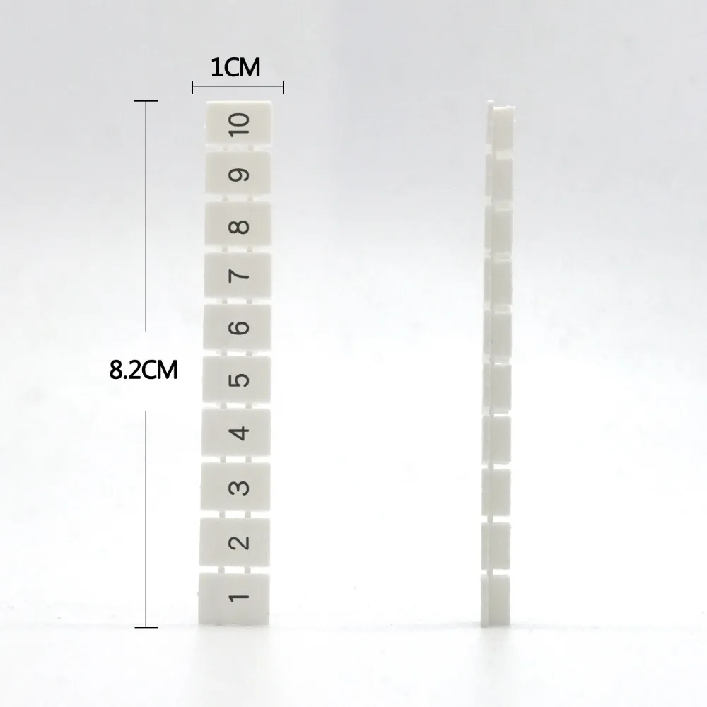 UK6N Din Rail Terminal Blocks Maker Strips with Numbers Printed ZB8