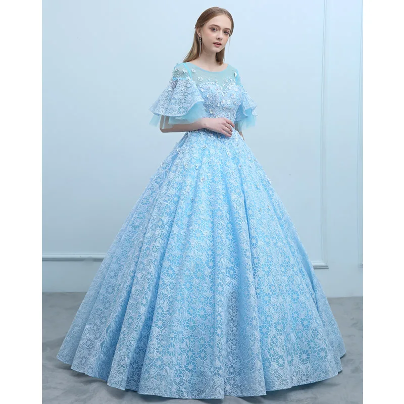 luxury princess flare sleeve embroidery ball gown medieval dress Renaissance costume Victorian/Marie/can customs make