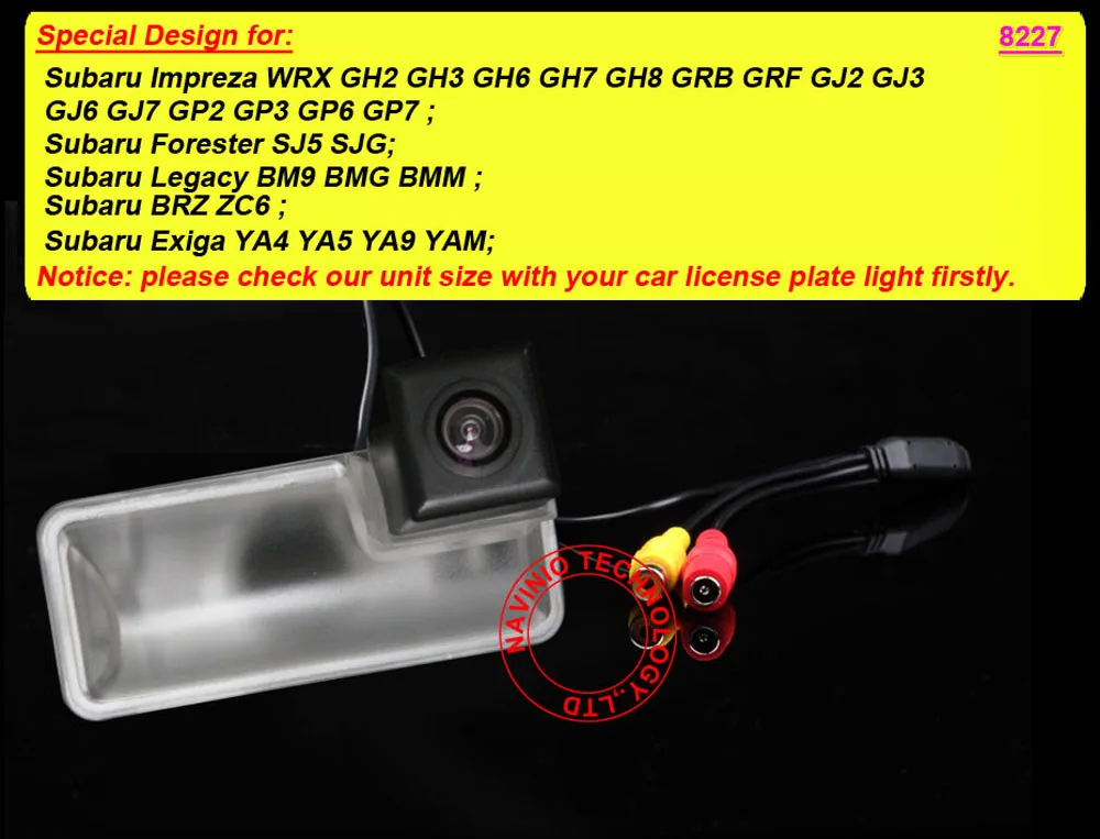 car rear view back parking camera For toyota Subaru Impreza WRX GH2 3 6 7 8 Forester Legacy Exiga BRZ  wireless screen