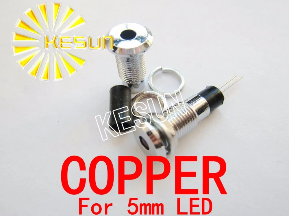 

100PCS x 5mm Flat top Copper LED Holder Socket for 5mm Round Top LED Diodes