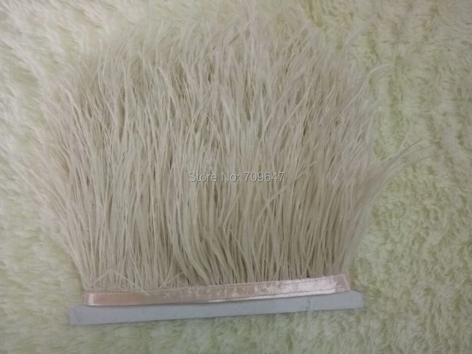 

Feather Lace!Beige Ostrich fringe wholesale,10Yards-Beige Ostrich Fringe trim feather for wedding,ostrich feather fringe