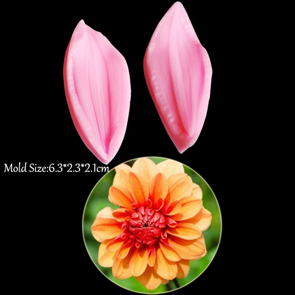 Dahlia Petals Veiner & Cutter Flower Fondant Cake Decorating Tool DIY Baking Sugar Gum Paste M2079