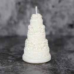 Silicone Candle Mold 3D Wedding Cake Shape Soap Candle Mould Handmade Resin Cake Decorating Tool