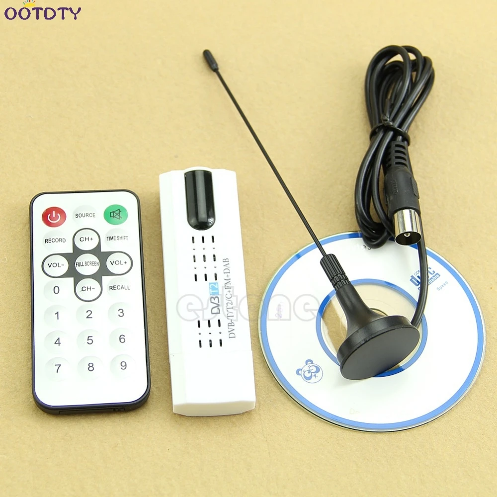 USB Dongle DVB-T2 / DVB-T / DVB-C + FM + DAB Digital HDTV Stick Tuner Receiver