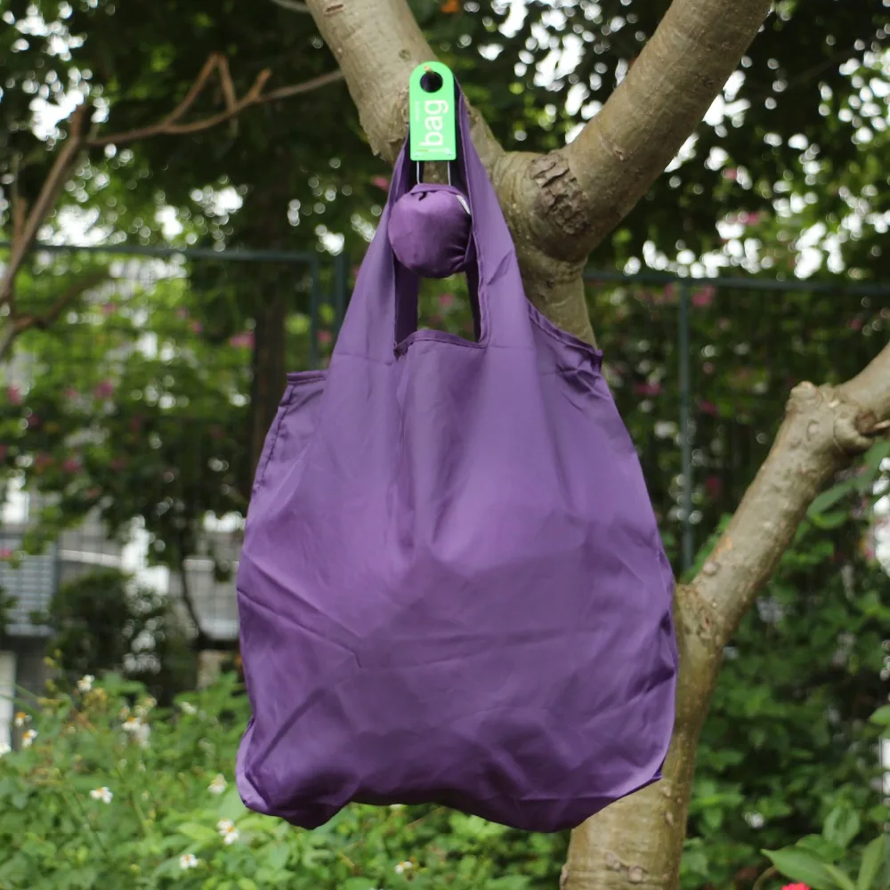 Round Ball Elastic Cotton Shopping Bag Foldable Tote Reusable Portable Shoulder Folding Pouch Handbags Printing
