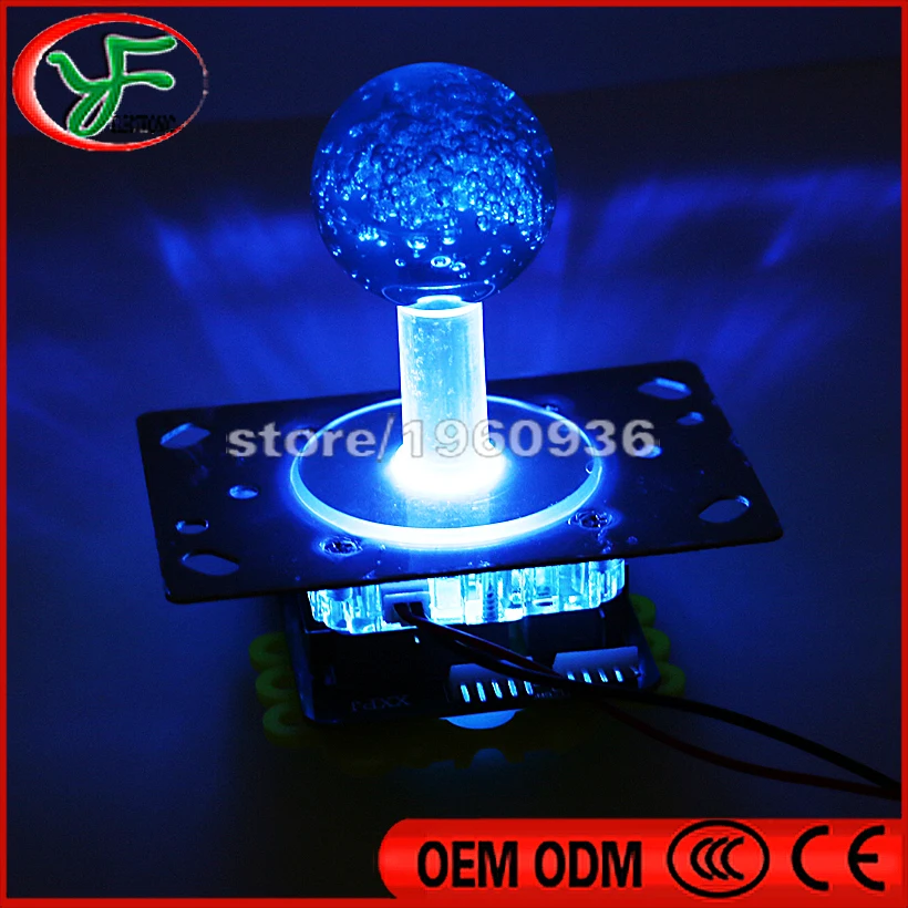 

10pcs Blue led 12V Illuminated LED Arcade joystick Sanwa Style 5 Pin joystick 4/ 8 Way Joystick Fighting Stick Jamma DIY Parts