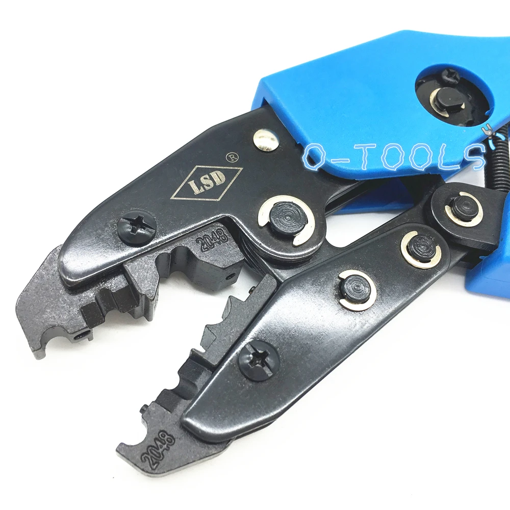 Spark plug wire clamp terminal crimping tool AN-2048 ratchet stripper crimping pliers for crimp spark plug connector