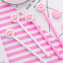 1 Pcs 0.38mm Kawaii Plastic Ink Creative Gel Pen Cartoon Cat claw Neutral Pens For School Writing Office Supplies Pen Stationery