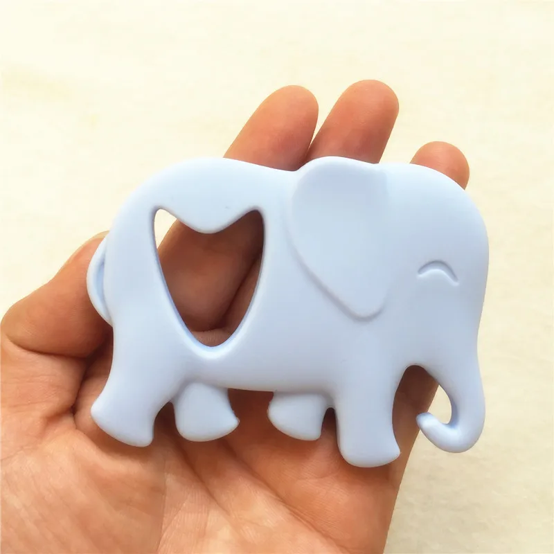 Chenkai 10pcs BPA Free Silicone Elephant Teethers DIY Baby Charms Pacifier Dummy Montessori Sensory Animal Jewelry Toy