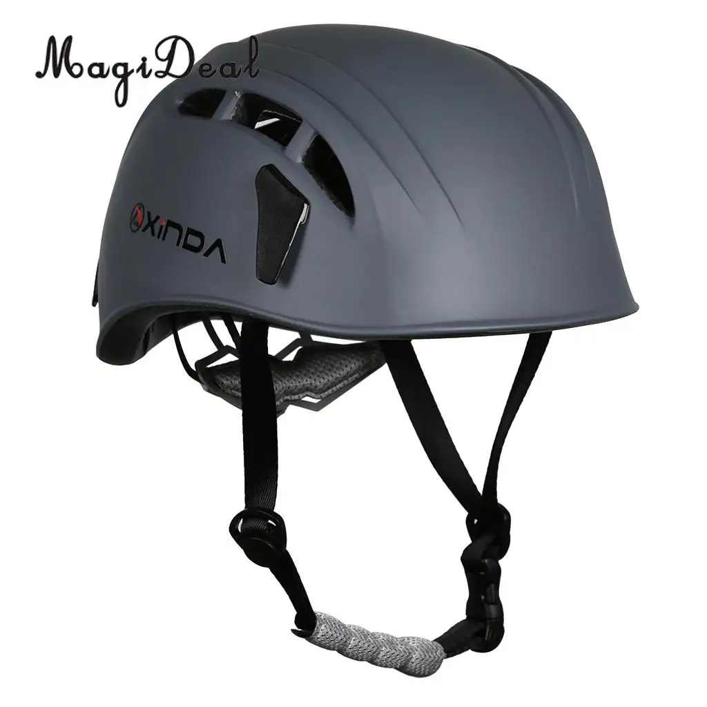 

Safety Helmet Outdoor Rock Climbing Caving Kayaking Rappel Rescue Gray for Wall Equipment Rappelling Mountaineering Accessory