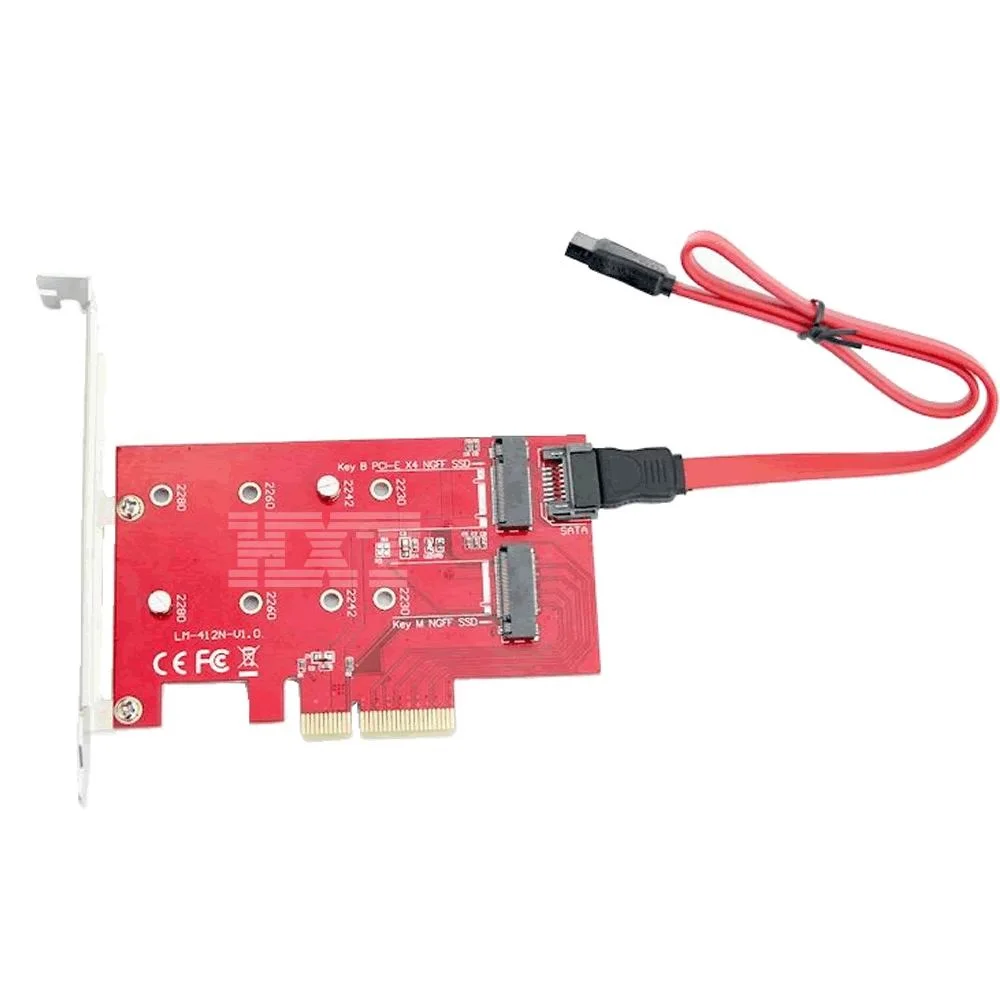 High Quality 100% NEW BRAND  PCI-E X4 to NGFF(M.2)SSD Adapter Card with Cable and Screwdriver   M.2 Expansion Card