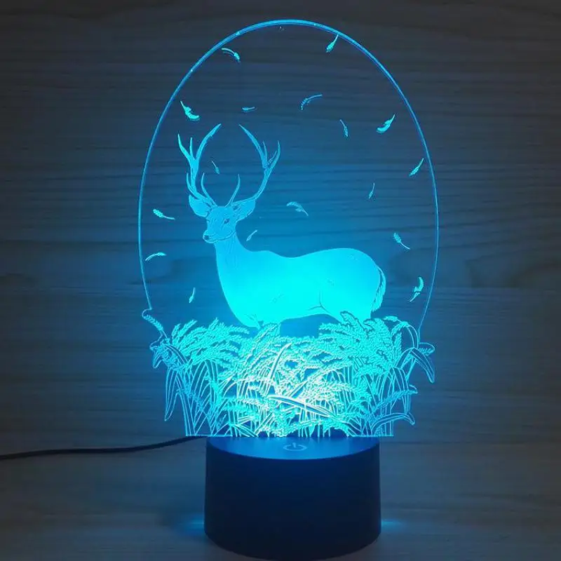 Luminaria De Mesa 3d Light 7 Color Change 3d Lamp For Bedroom Led Night Light Deco Enfant Chambre Led Table Lamp