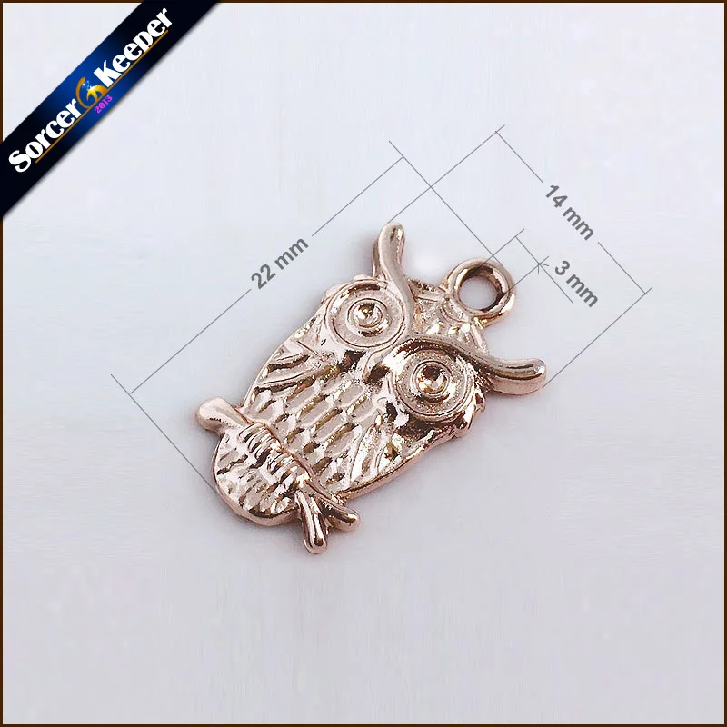 Wholesale Charms Fine Jewelry 30PCs 22*14 mm KC Gold Tone Owl Charms Pendants Findings For Jewelry Making Charms XSP06