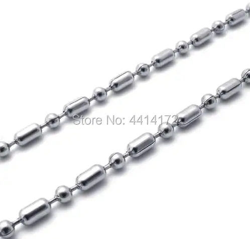 

2,4 мм из нержавеющей стали 316L, бамбуковые бусины, шариковые ожерелья, цепочки с пряжкой на талии, женские и мужские ювелирные изделия, оптовая продажа, 50 шт.