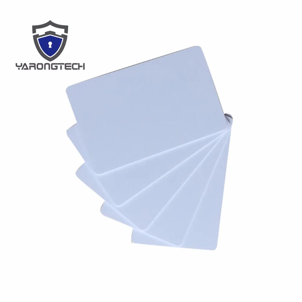 10pcs/lot 13.56mhz iso 14443a plastic blank white rfid 1k hotel key card