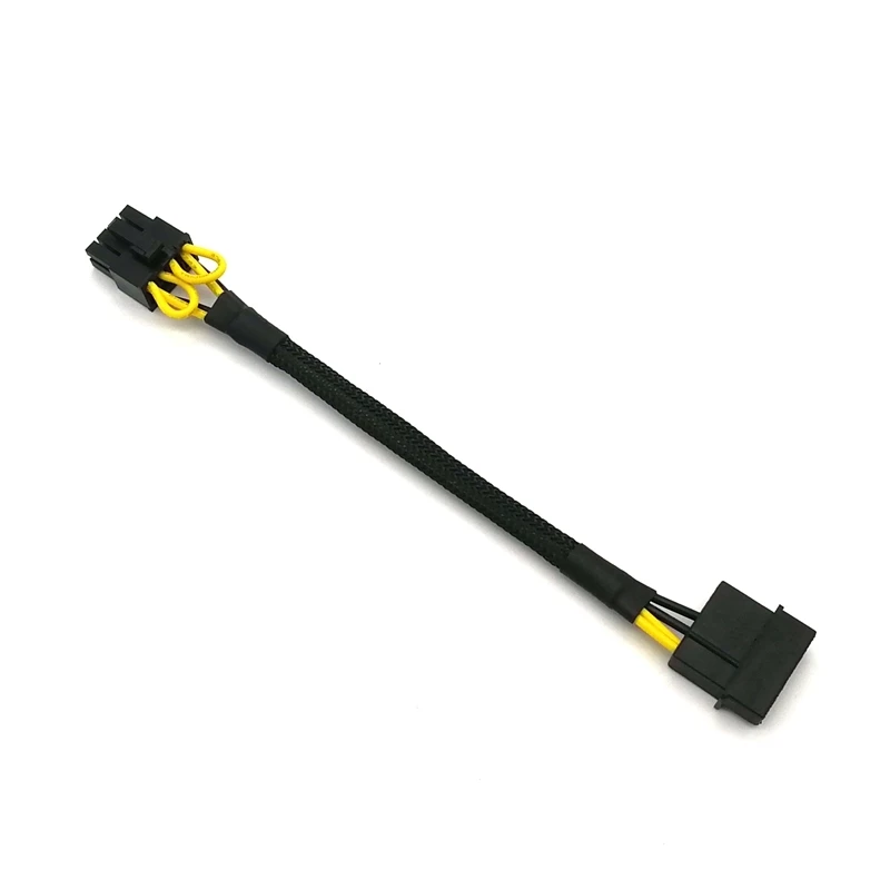 Angitu 18AWG IDE Molex 4Pin to CPU ATX 8Pin Male Power Adapter Cable-20CM