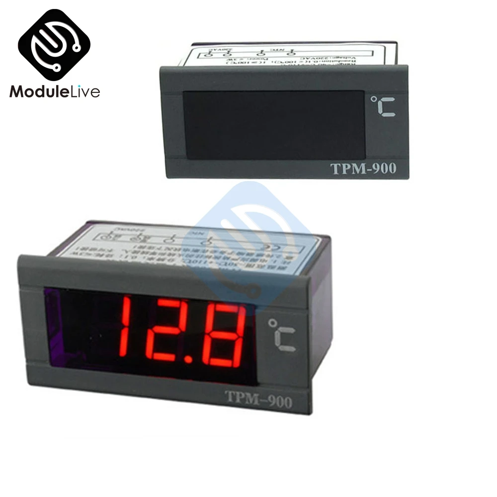 TPM-900 220V Digital Temp Thermostat Thermo  Temperature  Controller LED Panel Meter  Control with Sensor