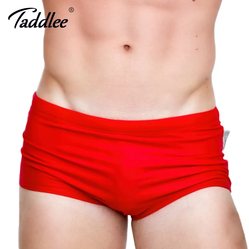 

Taddlee Brand Men's Swimwear Swimsuits Swim Boxer Briefs Solid Color Sexy Men Swimming Surfing Board Shorts Gay Basic Brazilian