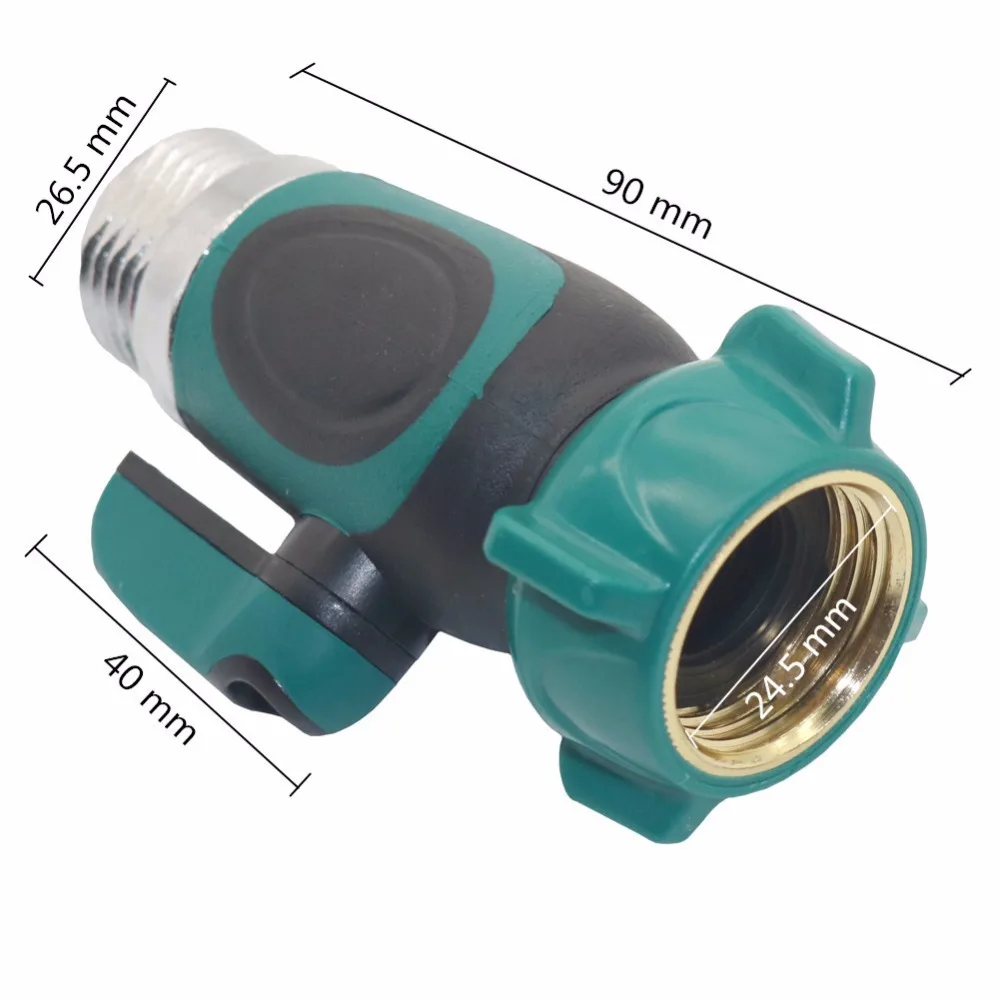 1 Way Garden Hose Shut Off Valve G3/4 inch  Connect Outside Spigot Friendly Faucet Extension