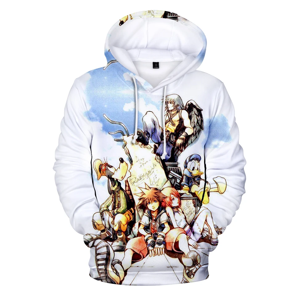 kingdom hearts fashion 3d hoodies hip hop style men women Hoodie Pullover tracksuit casual Long Sleeve 3D Hooded Sweatshirt tops