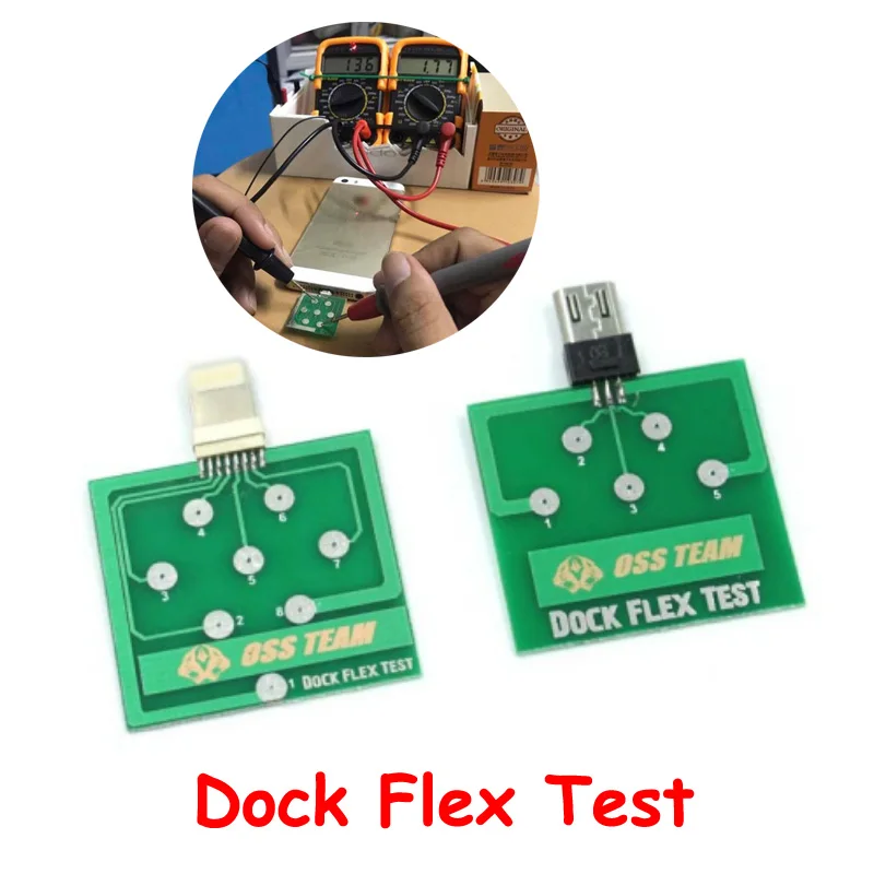 

Professional Battery Power Charging Dock Flex Test Repair Tools For iPhone X 8 8plus 7 6 6s Plus For Micro Android Phone Testing