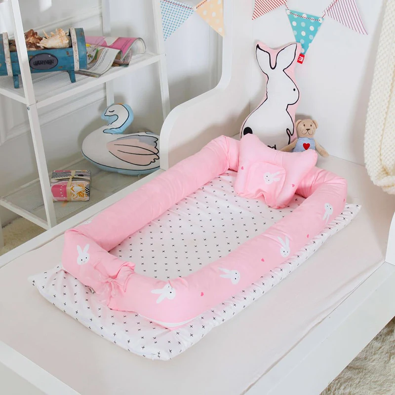 

Baby Bionic Bed Crib Portable Washable Travel Isolated Bed Imitate The Uterus For 0-12 months Children Infant Kids Cotton Crib