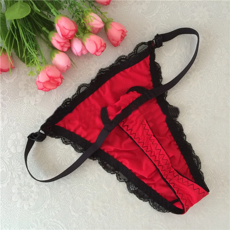 men thong pouch Tanga men panties lace Floral Lace Soft Bikini Adjustable thin lace sexy U convex design low waist thong T pants