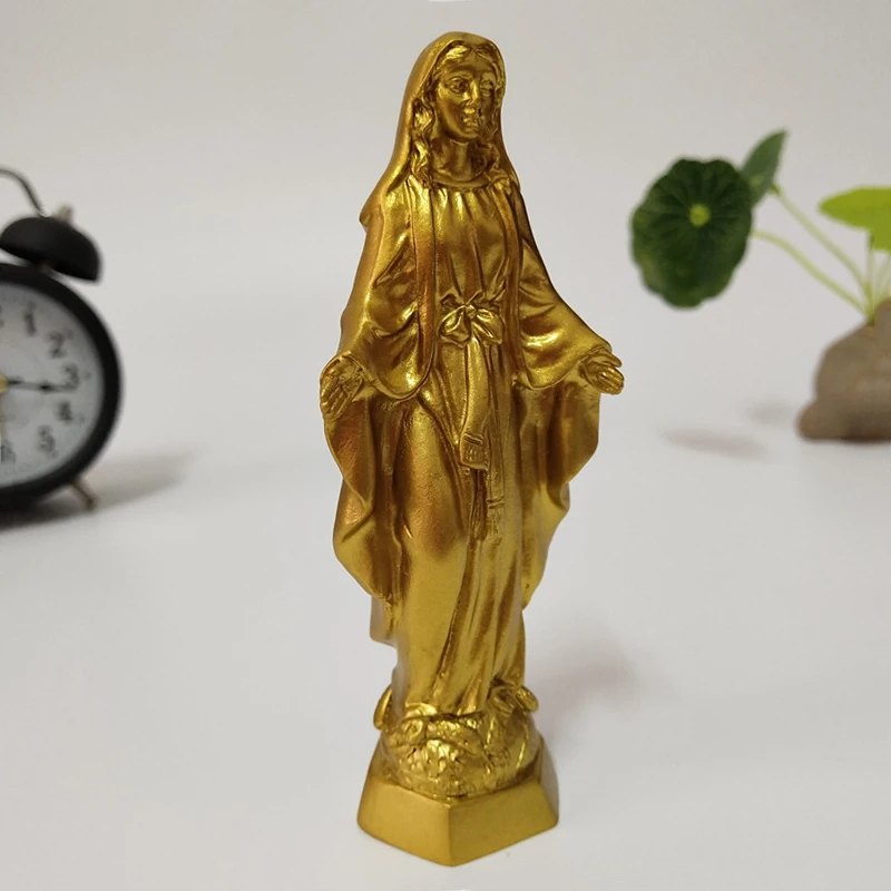 Golden Jesus & Madonna Figurines 2