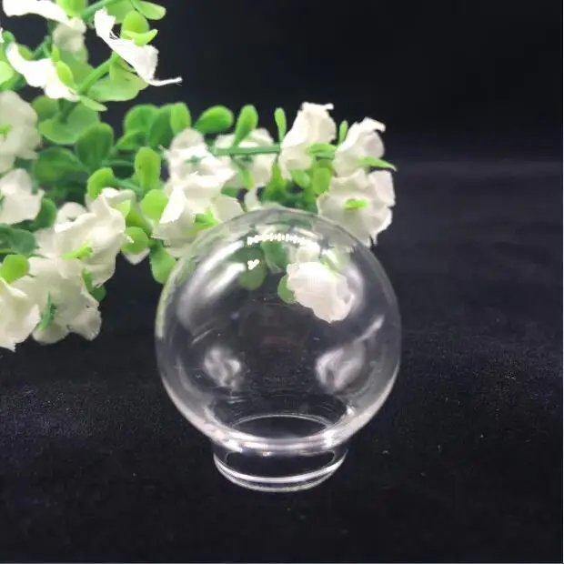 

100pieces 25*15mm glass globe orbs round hollow bubble dome wishing bottle sample jars locket vial pendant jewelry findings