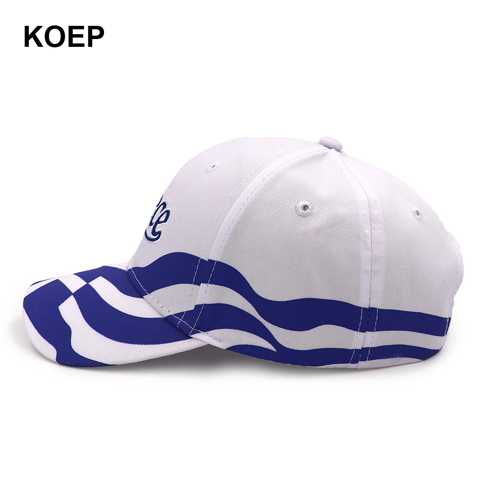 KOEP Wholesale Spring Fashion Baseball Cap Snapback Greece Flag Caps For Women Summer Mesh Trucker Hat Girl Unisex Hip-Hop Hats