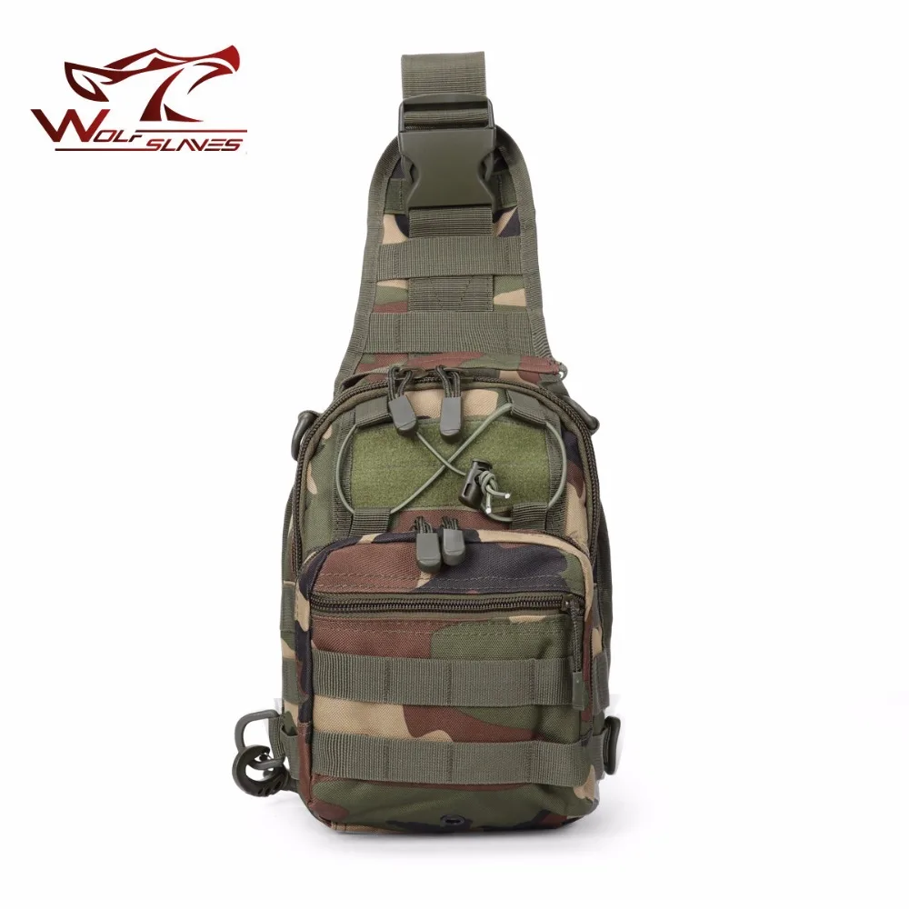 Tactical Shoulder Bag Outdoor Hiking Messenger Sling Backpack 1000D Nylon 7 Color Multifunctional Chest Molle Bag