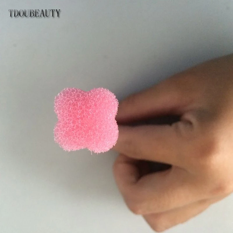 TDOUBEAUTY 100Pcs of Pink Disposable Sponge Swab for Oral Clinic Cleaning Use free shipping