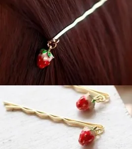 Korean Version Of The New Cute Cat Cherry Animals Fox Rabbit Pendant Side Folder Bangs Clip Hairpin Girls Jewelry Wholesale