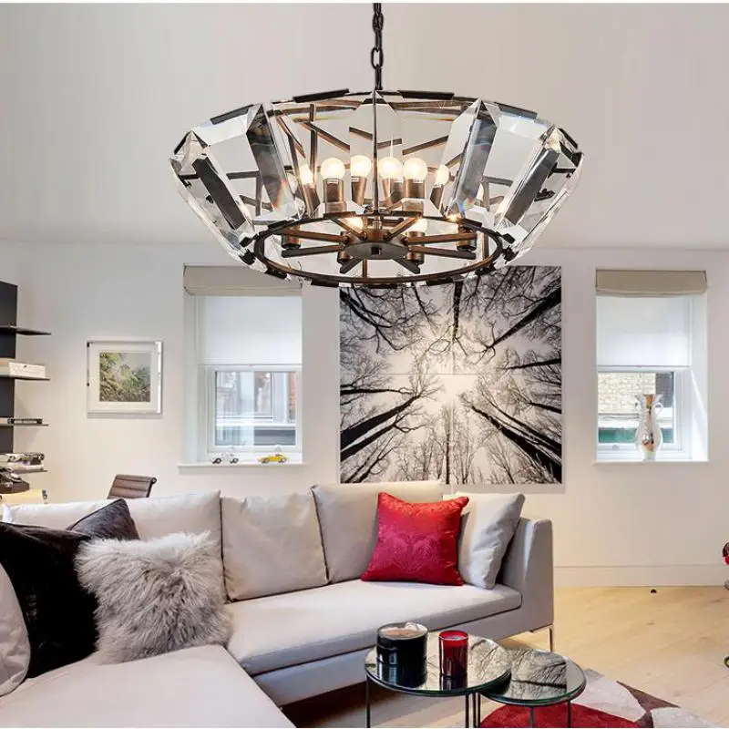 

Nordic Living Room Crystal Chandelier Light Luxury Chandeliers Light lustres de cristal for Living Dining Room Hotel Decor