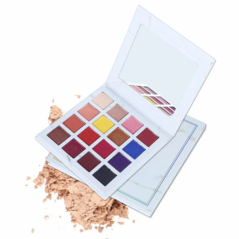 DE'LANCI – Palette de fards à paupières, produit cosmétique professionnel, mat, scintillant, 16 couleurs, ombre à paupières naturelle, étanche, tenue pressée