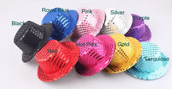 13 CM rozmiar brokat Blingbling Fascinator baza z spinki cekinowe Mini czapeczki dla kobiet Party kolacja kapelusz typu Fedora nakrycia głowy