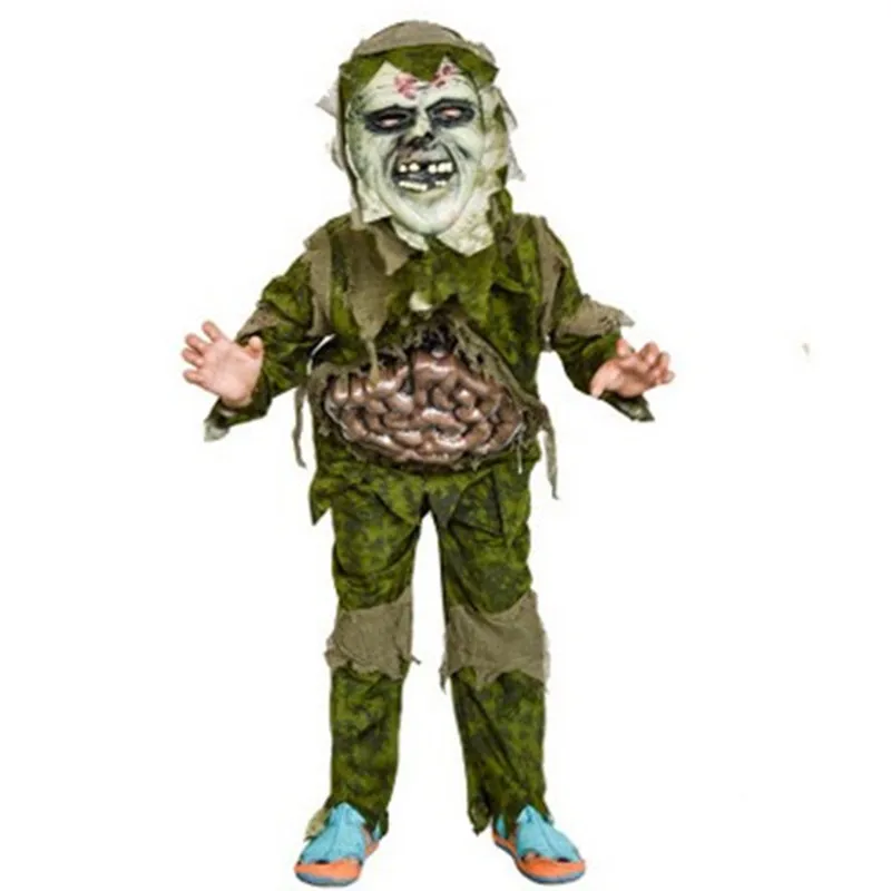 

S-XL страшные костюмы для мальчиков на Хэллоуин, мумии и зомби, детское платье для косплея «Ходячие мертвецы», карнавальное платье Пурима, сценическое платье для ролевых игр