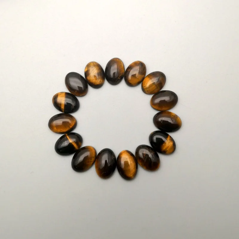 Natural Stone 12-50pcs Tiger eye cabochon 30x40 20x30 25x18 13x18 10x14 mm Bead for jewelry making no hole Necklace accessories